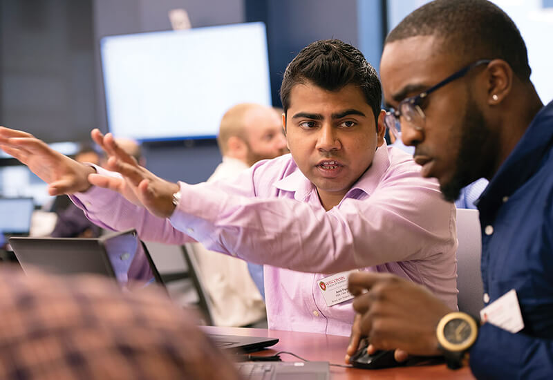 Students in a classroom discussing