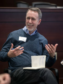 Greg DeCroix talks during the breakout sessions