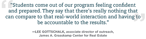 Quote from Graaskamp associate director of outreach Lee Gottschalk