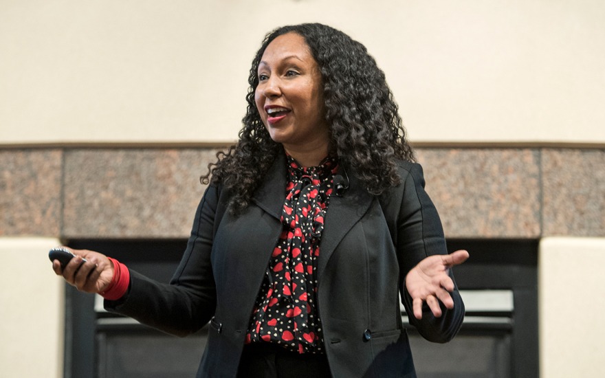 Speaker gestures while giving a presentation