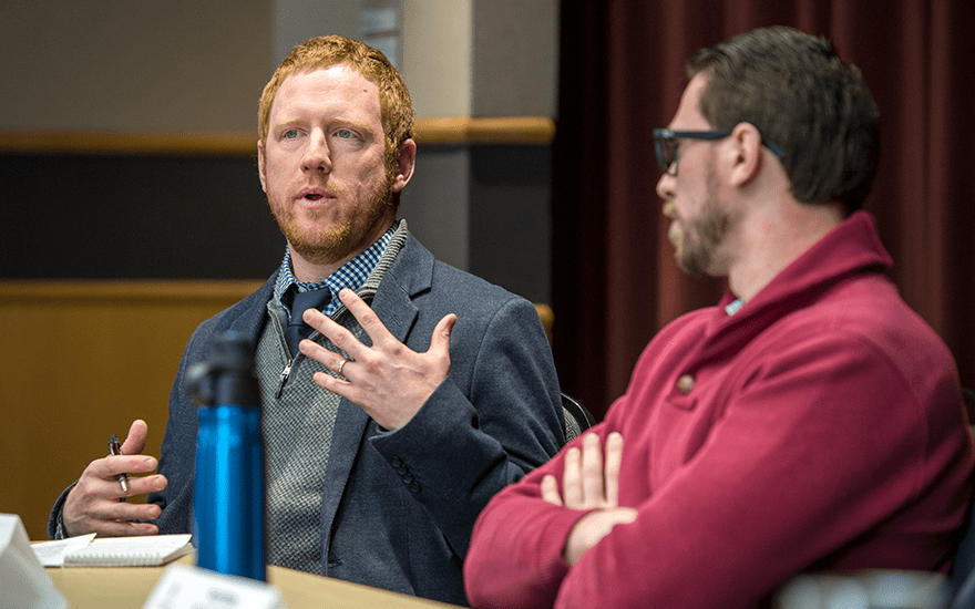 WaPo reporter Jonathan O'Connell gestures with his hands as he speaks