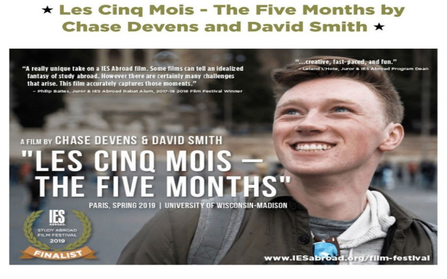 Les Cinq Mois / The Five Months film poster for IES Abroad Film Festival