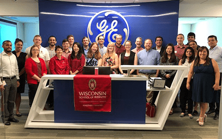 Wisconsin MBA students visit GE in Peru.