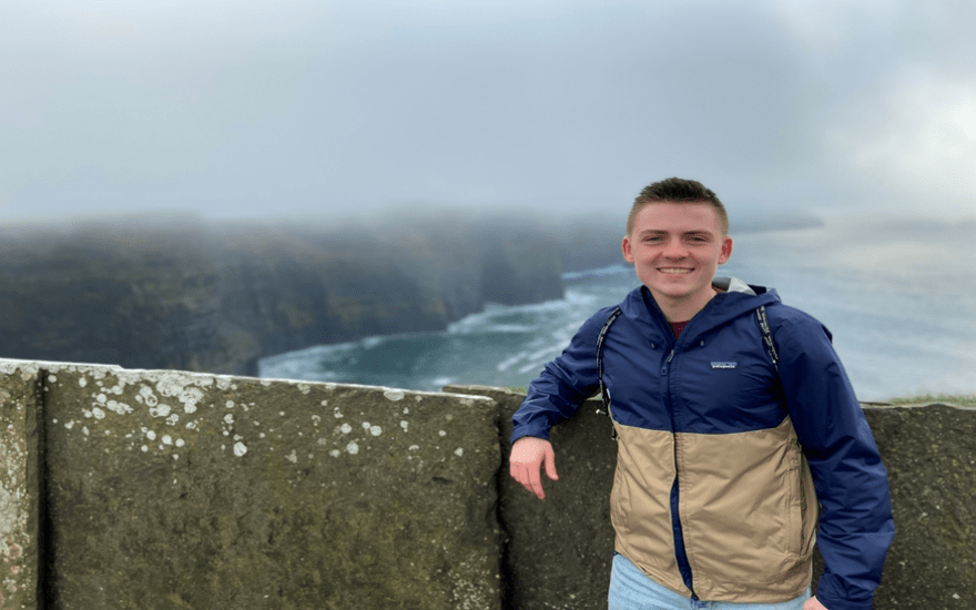 A student studying abroad in Dublin