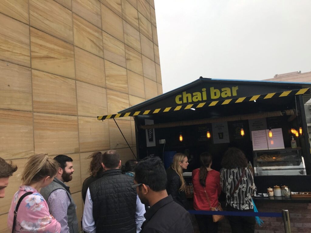 Chai bar located on the roof of the Google office in Delhi, India