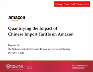 Our Amazon Consulting Project: Quantifying the Impacts of Chinese Tariffs on Amazon and its U.S. Retail Consumers