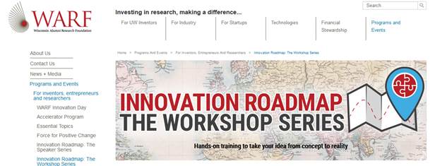 WARF Innovation Roadmap Workshop Series