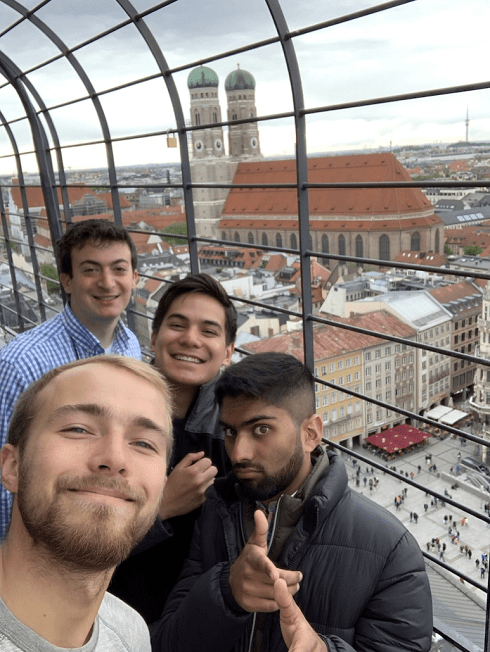 Selfie with friends in Munich, Germany