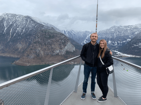 Friend and I at Hallstatt, Austria