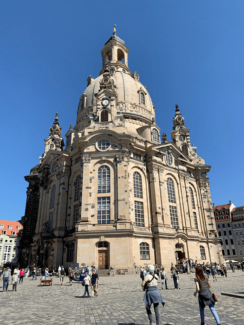 limestone architecture in Frauenkirche, Dresden
