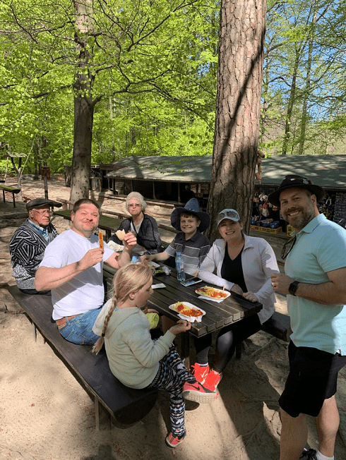 beer garden family meal