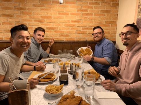 Fish and chips at new schnitzel restaurant