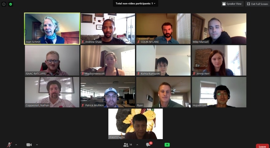 screenshot showing online gathering of RMI students and alumni