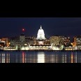 photo of Wisconsin's capital building at night