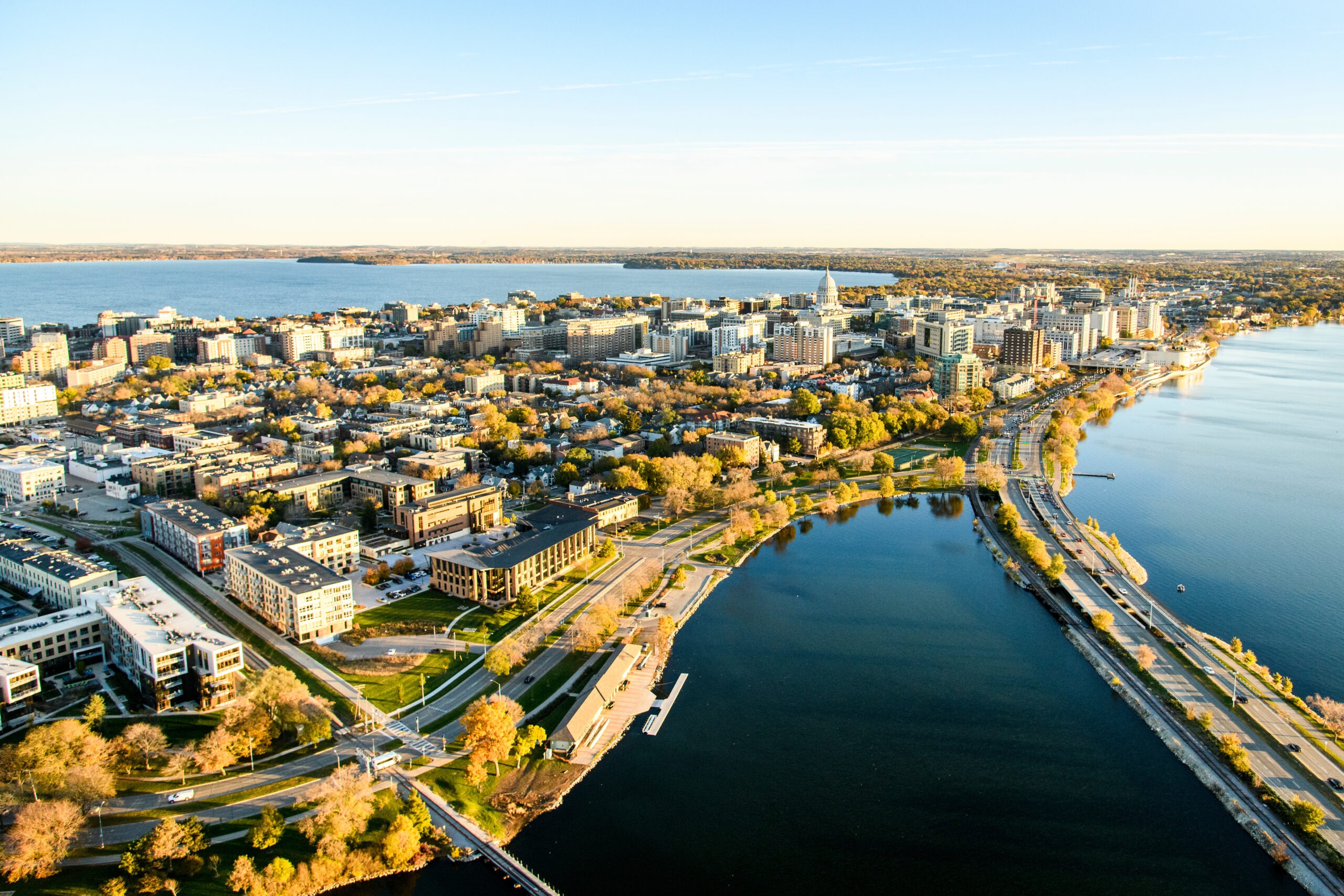 Aerial view of Madison