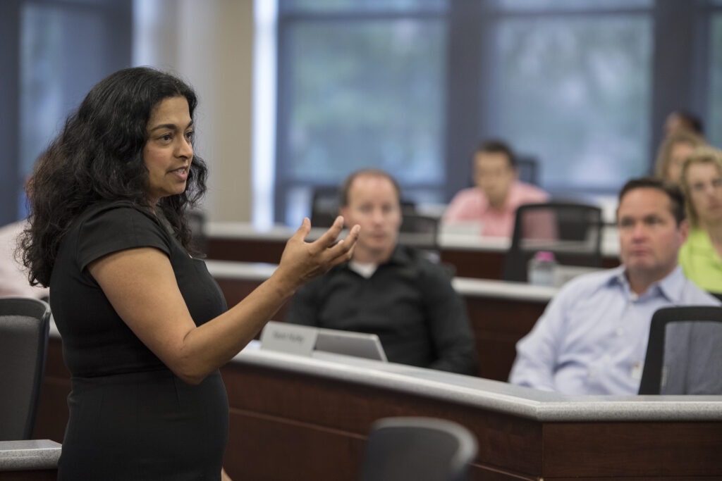 Binnu Palta teaching a class on diversity and inclusion