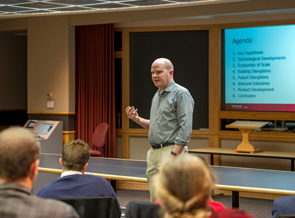 Siemsen Rudolph giving a presentation