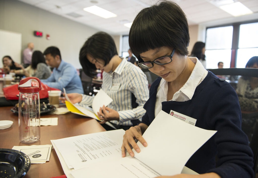 students at orientation