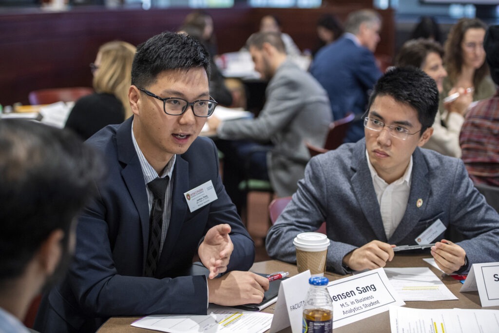 Students talking at Industry Meetup