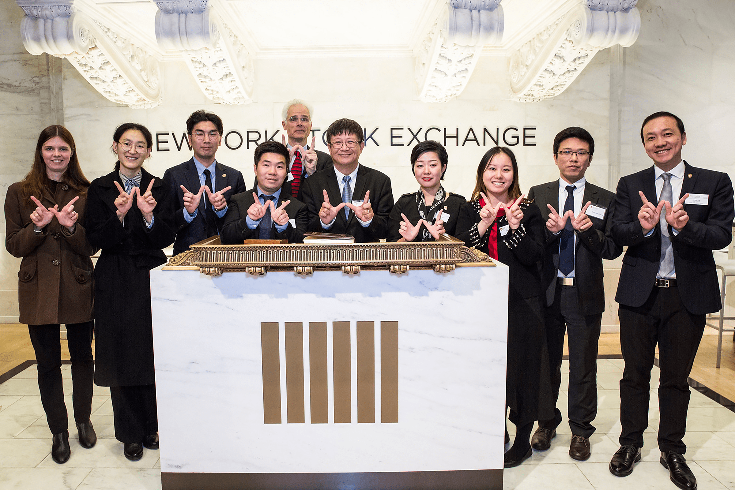 Stock exchange group photo