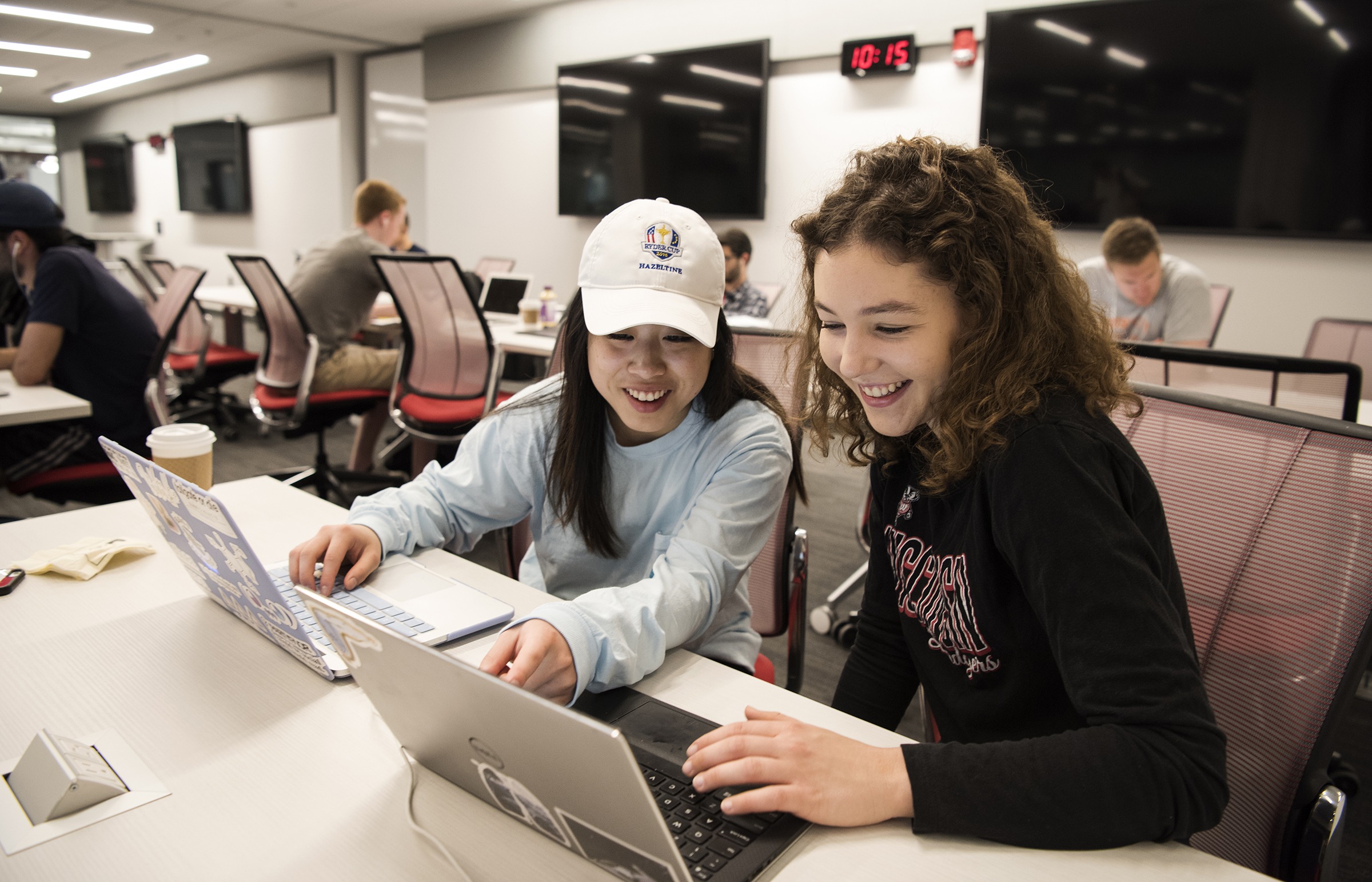 Students at an undergrad open house