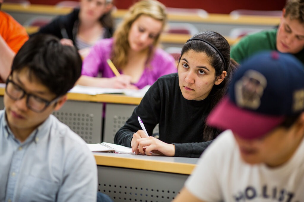 Students attending a lecture