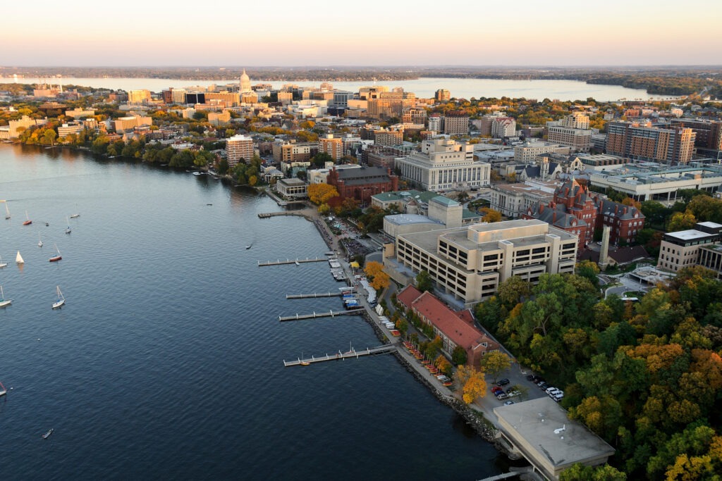 Aerial view of Madison