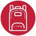 Outline of backpack