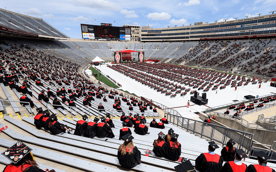 Commencement ceremony at Camp Randall Stadium