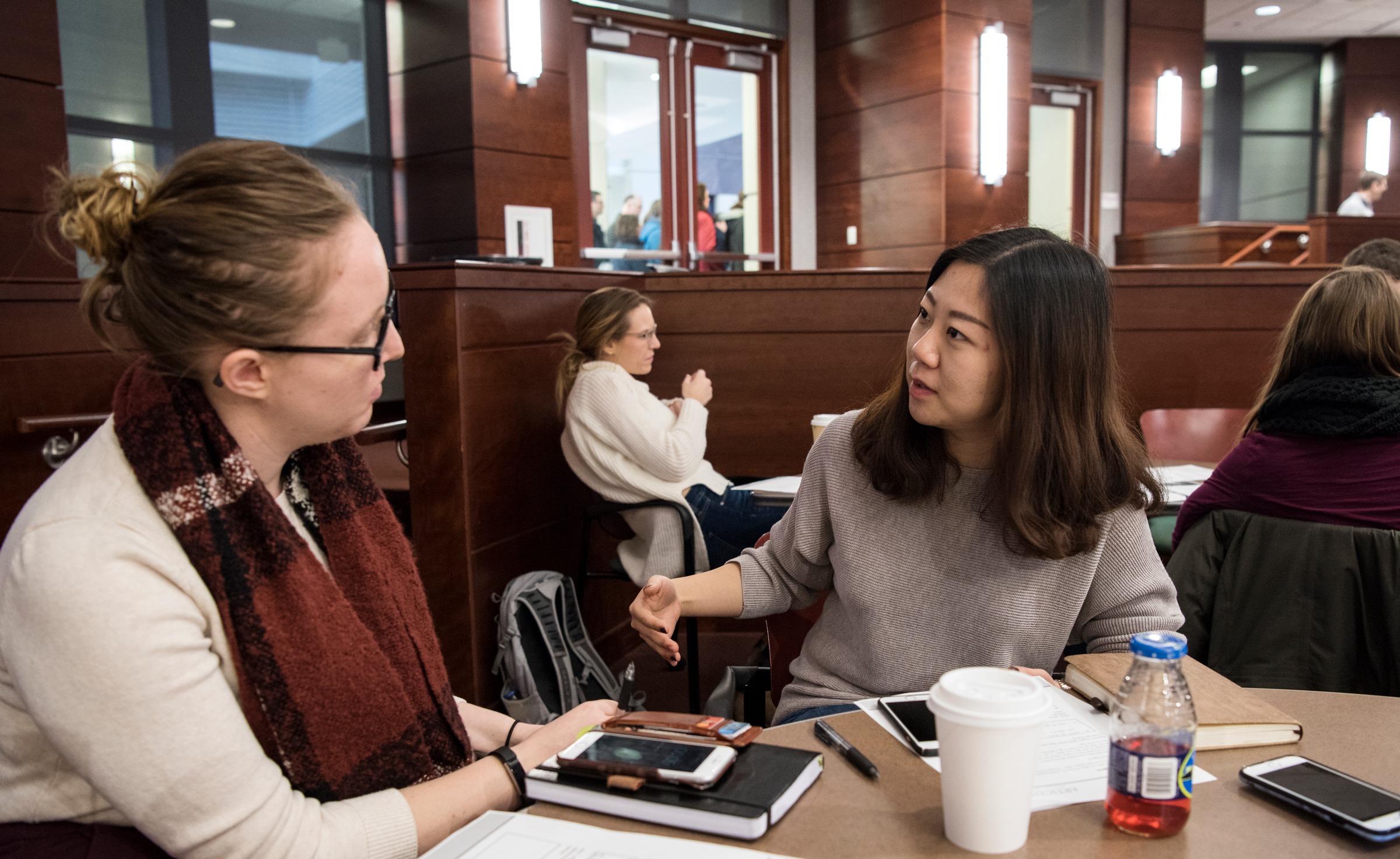 Students studying