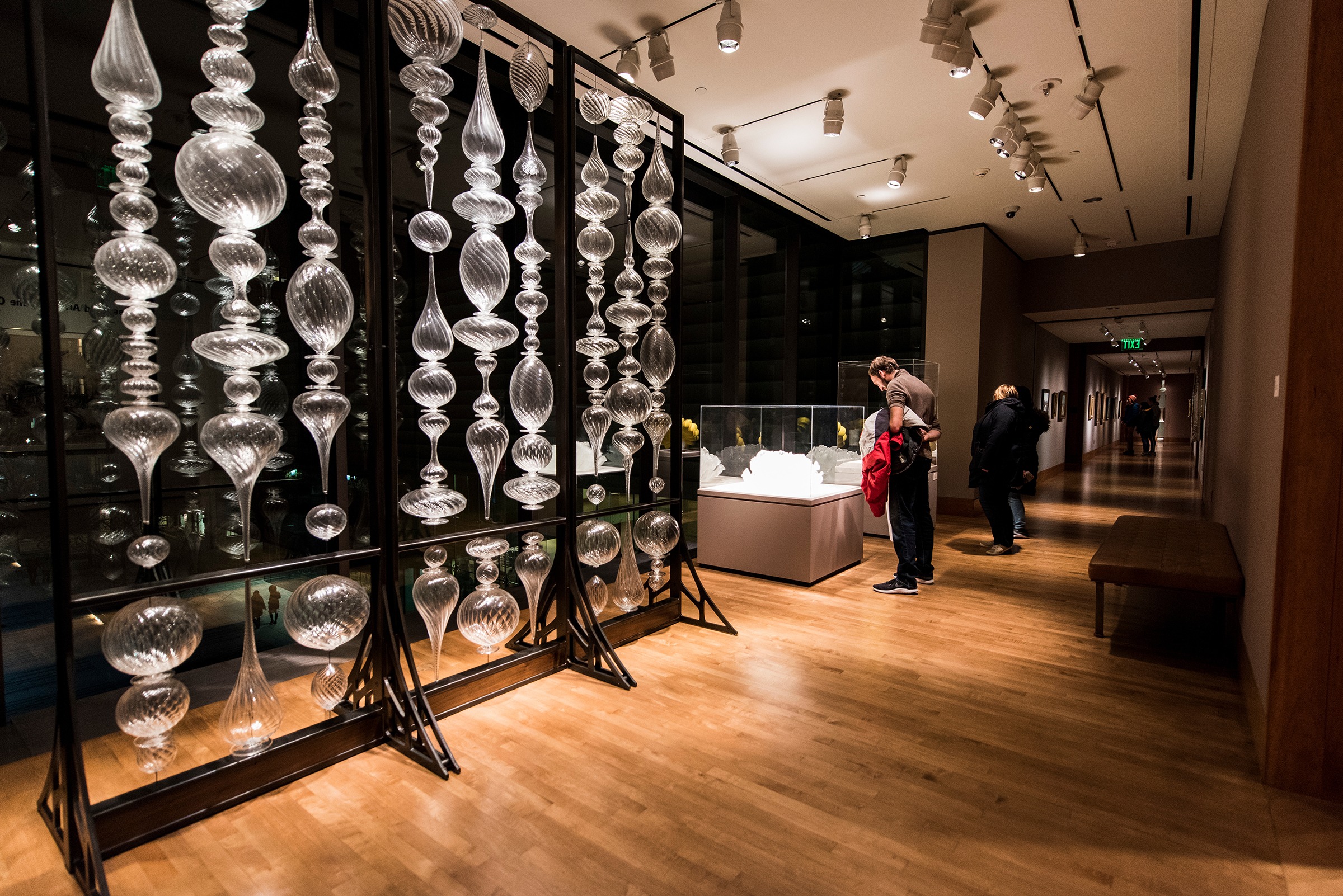 Guests enjoy the art during Night at the Museum at the Chazen Museum of Art at the University of Wisconsin-Madison.