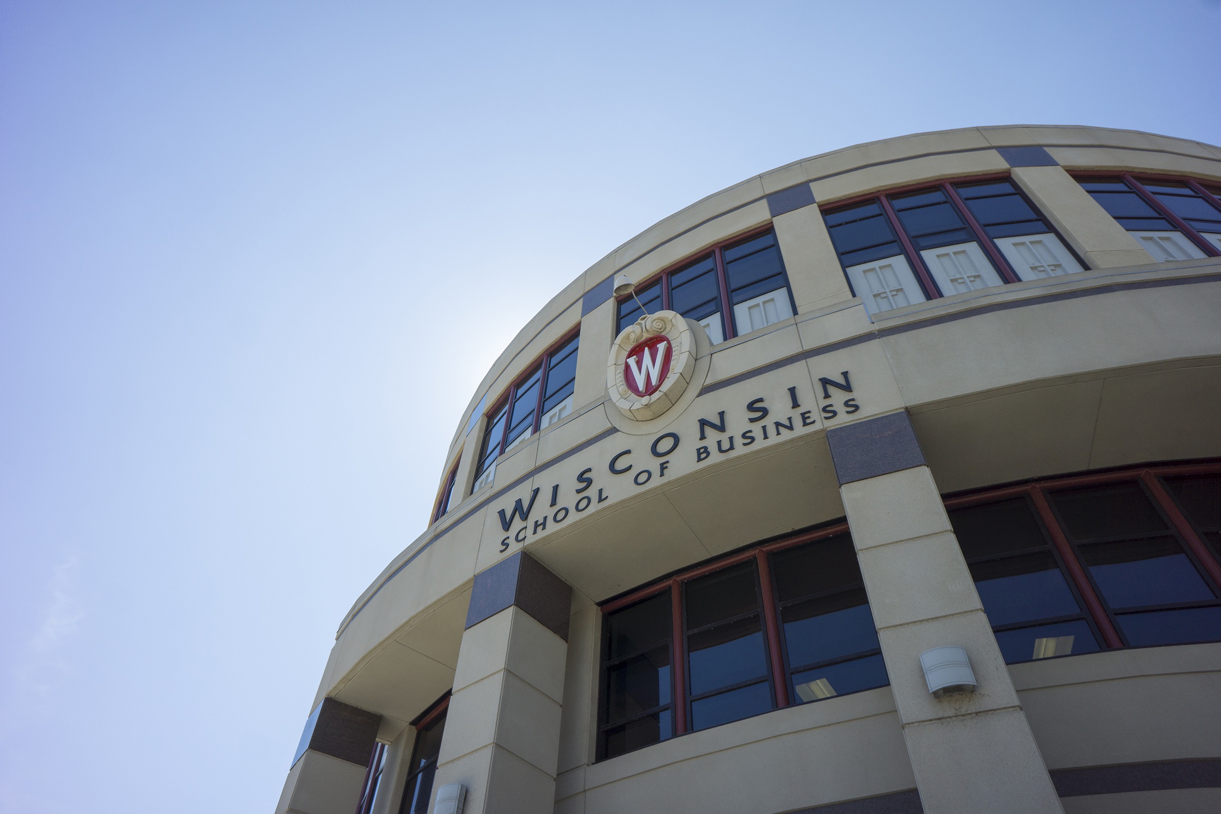 Exterior entrance of Grainger Hall at the University of Wisconsin - Madison