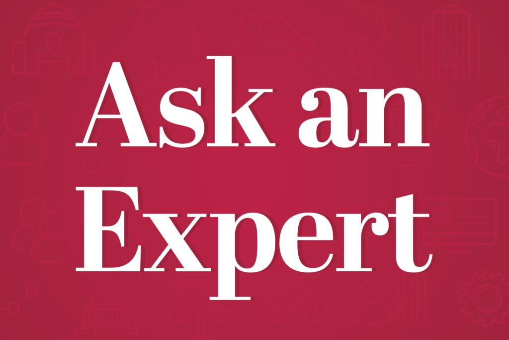Ask an Expert letters in red background