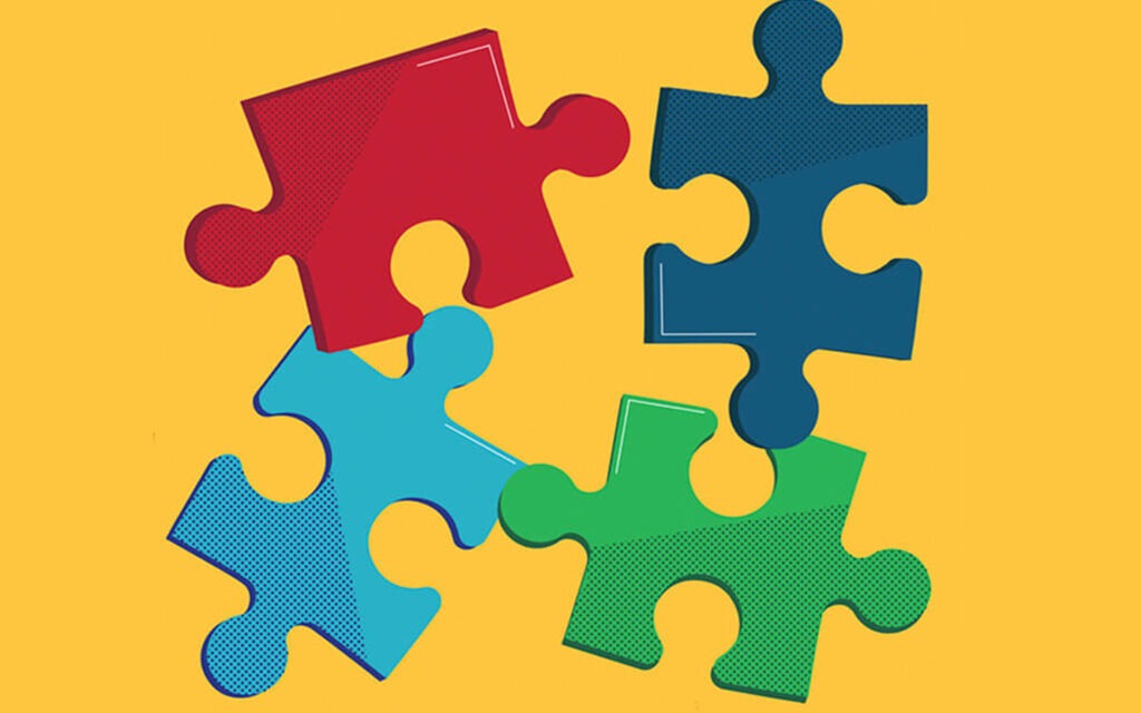 Jigsaw puzzle pieces