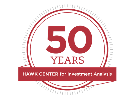 Ribbon commemorating the 50th anniversary of Hawk Center.