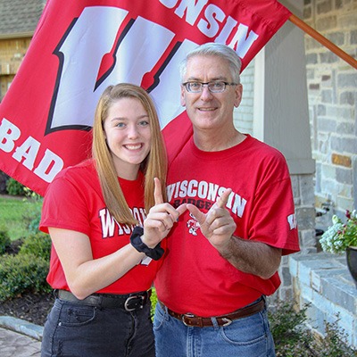 Thomas Plowman with his daughter