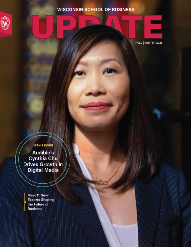 Cover for the Fall/Winter 2021 issue of Update Magazine, featuring Cynthia Chu.