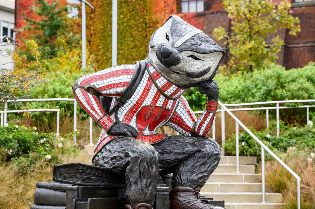 statue of Bucky Badger