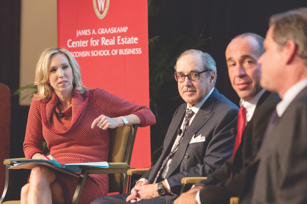 Business leaders at a panel discussion