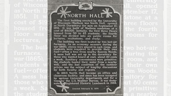The official marker for North Hall