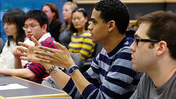 A student asking a question