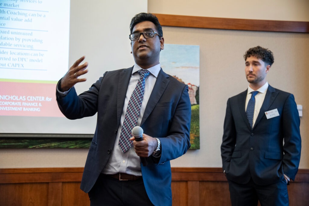 two men giving a presentation