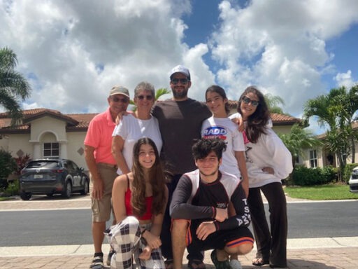 Martin Feldman poses with his family
