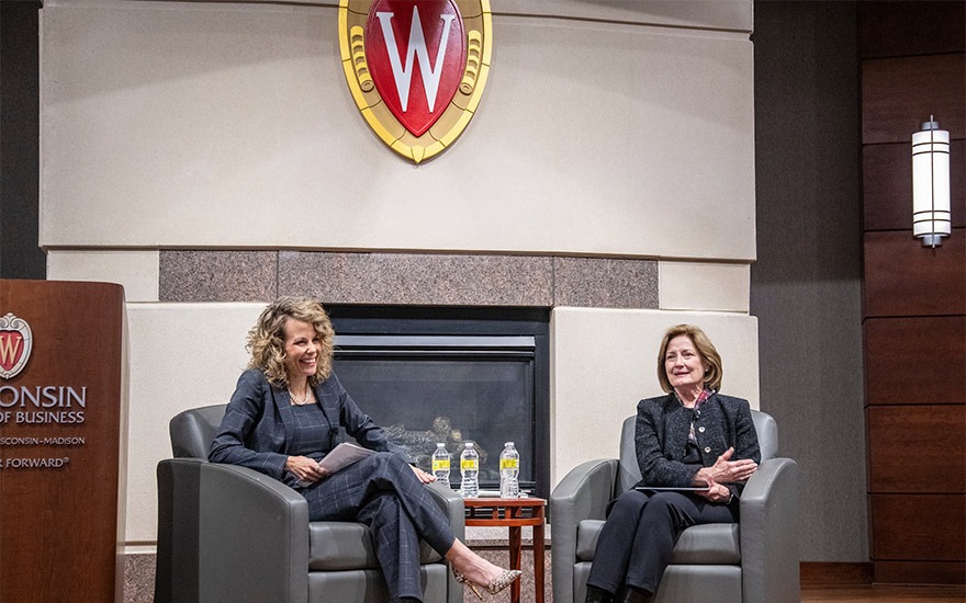 Weikel speaker Joan Lamm-Tennant shares insights with Zillow VP Christy Kaufman