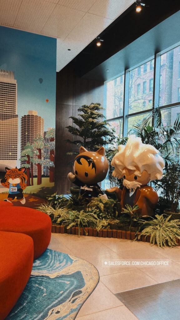 Salesforce's Chicago office entry photographed by first year marketing MBA, Laura Creese