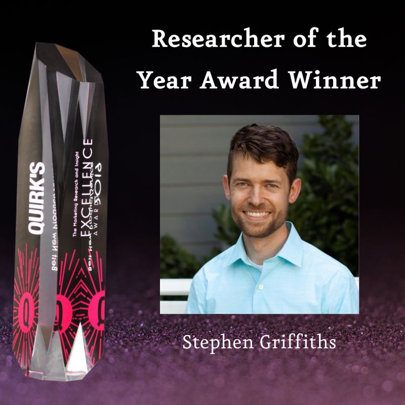 Stephen Griffiths, Researcher of the Year award announcement