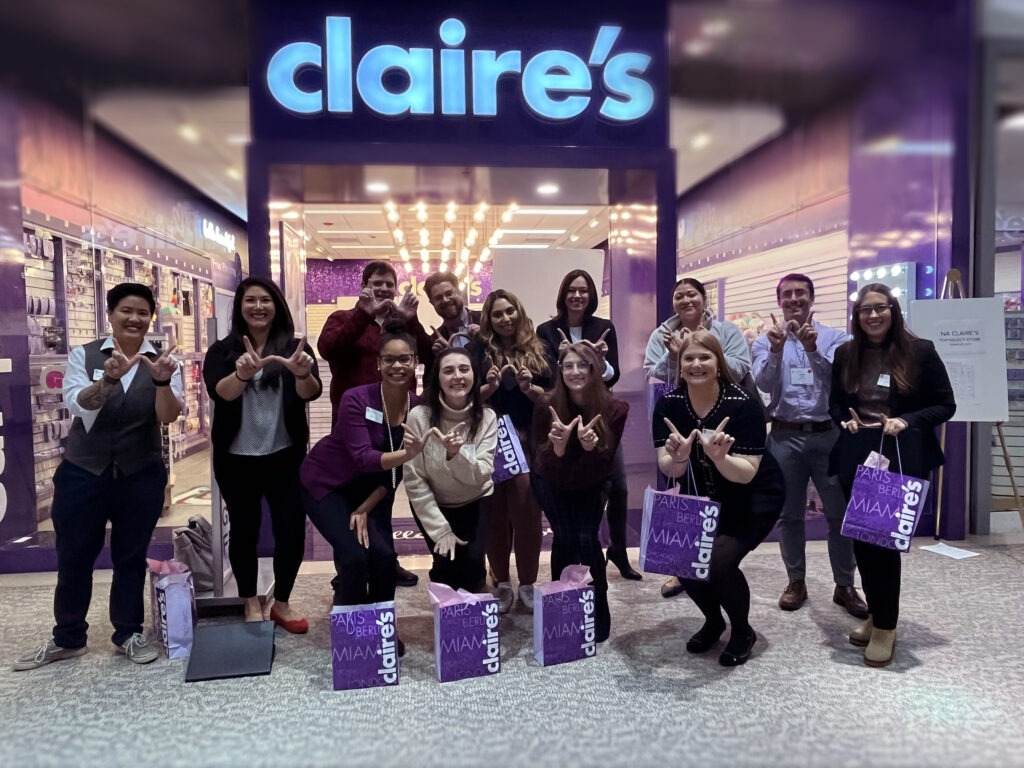 Students in the SHR Center visit Claire's and two of our program's alumna