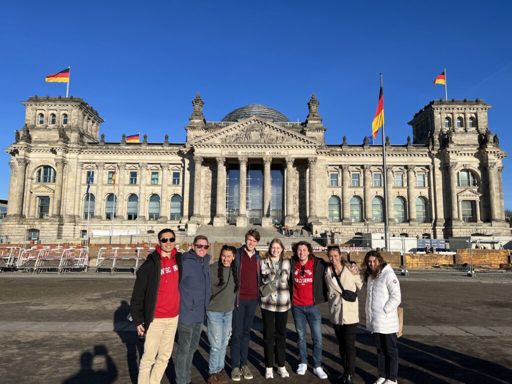 The group in front of Reichstag