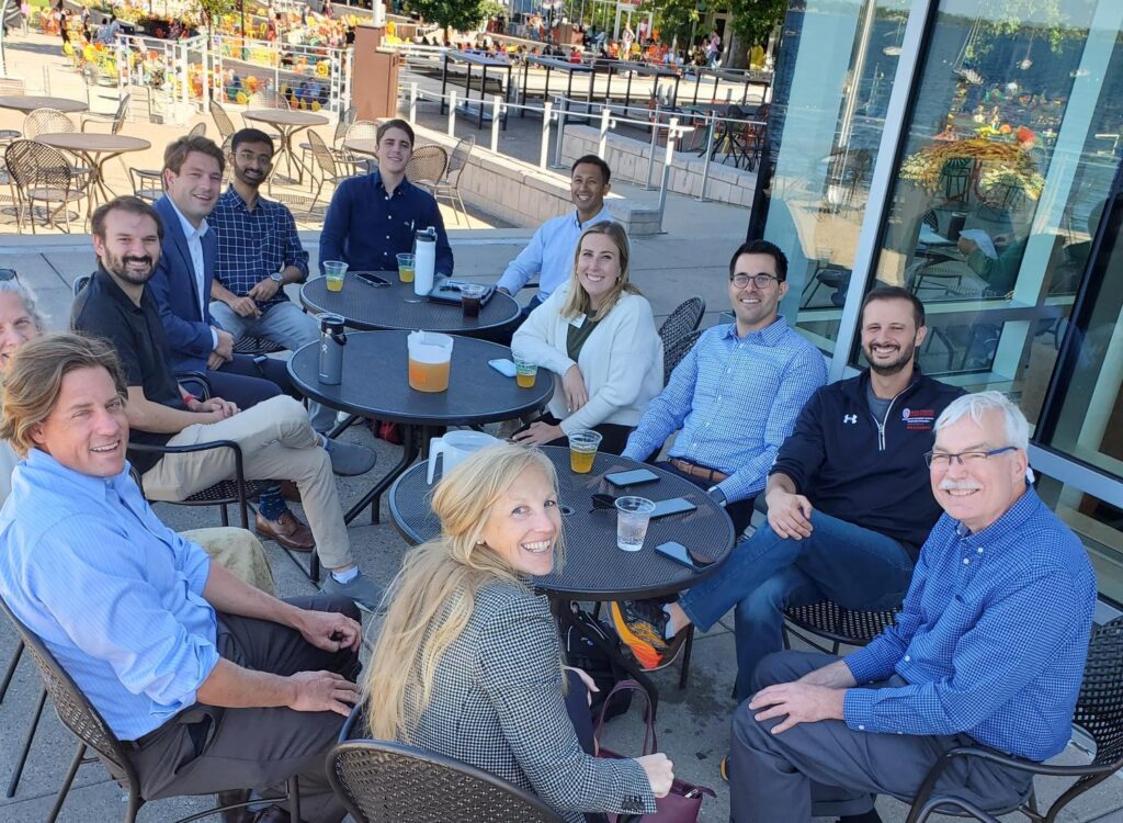 RMI MBA students, alumni, and faculty on the Memorial Union Terrace