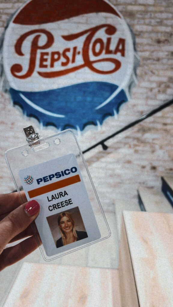 Laura's PepsiCo Badge for her internship